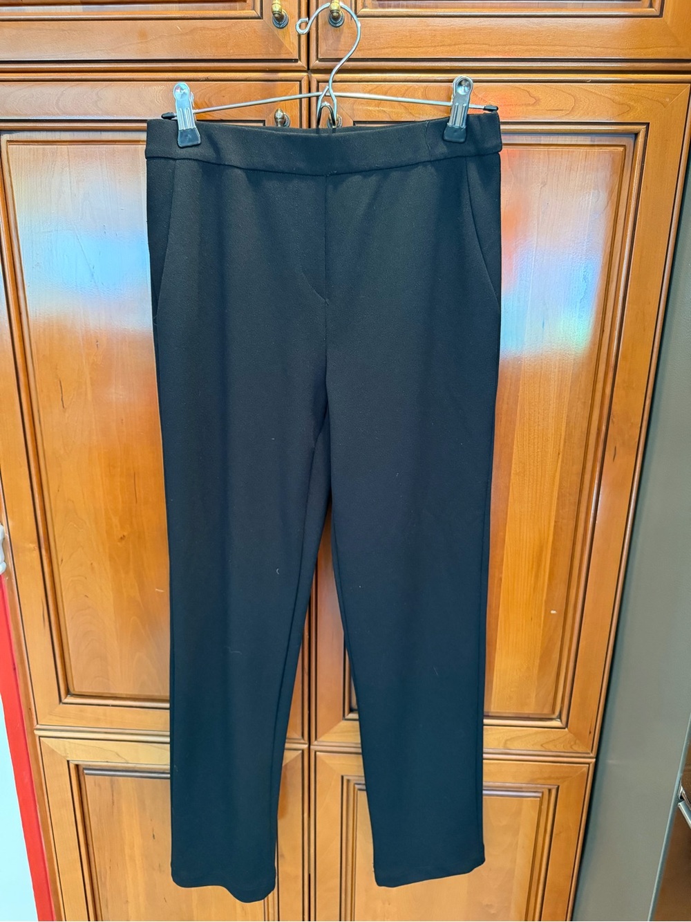 Aqua Black Straight-Leg Pull on Women's Pants